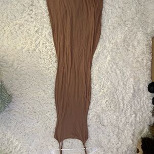 SKIMS Tan Maxi Body-con Dress
